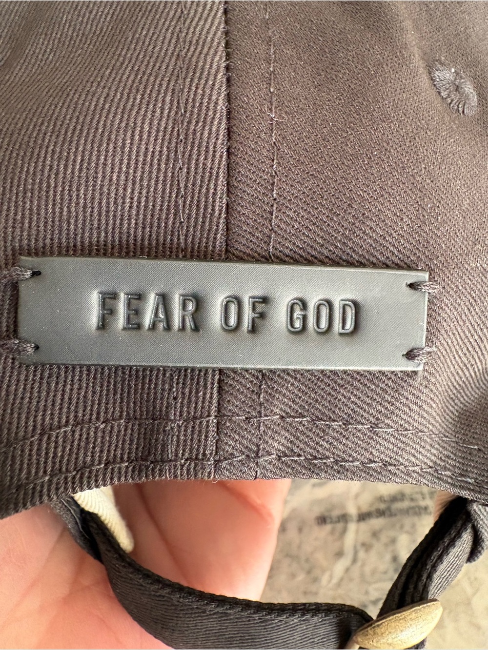 Fear of God Black Baseball Cap - Picture 7 of 9